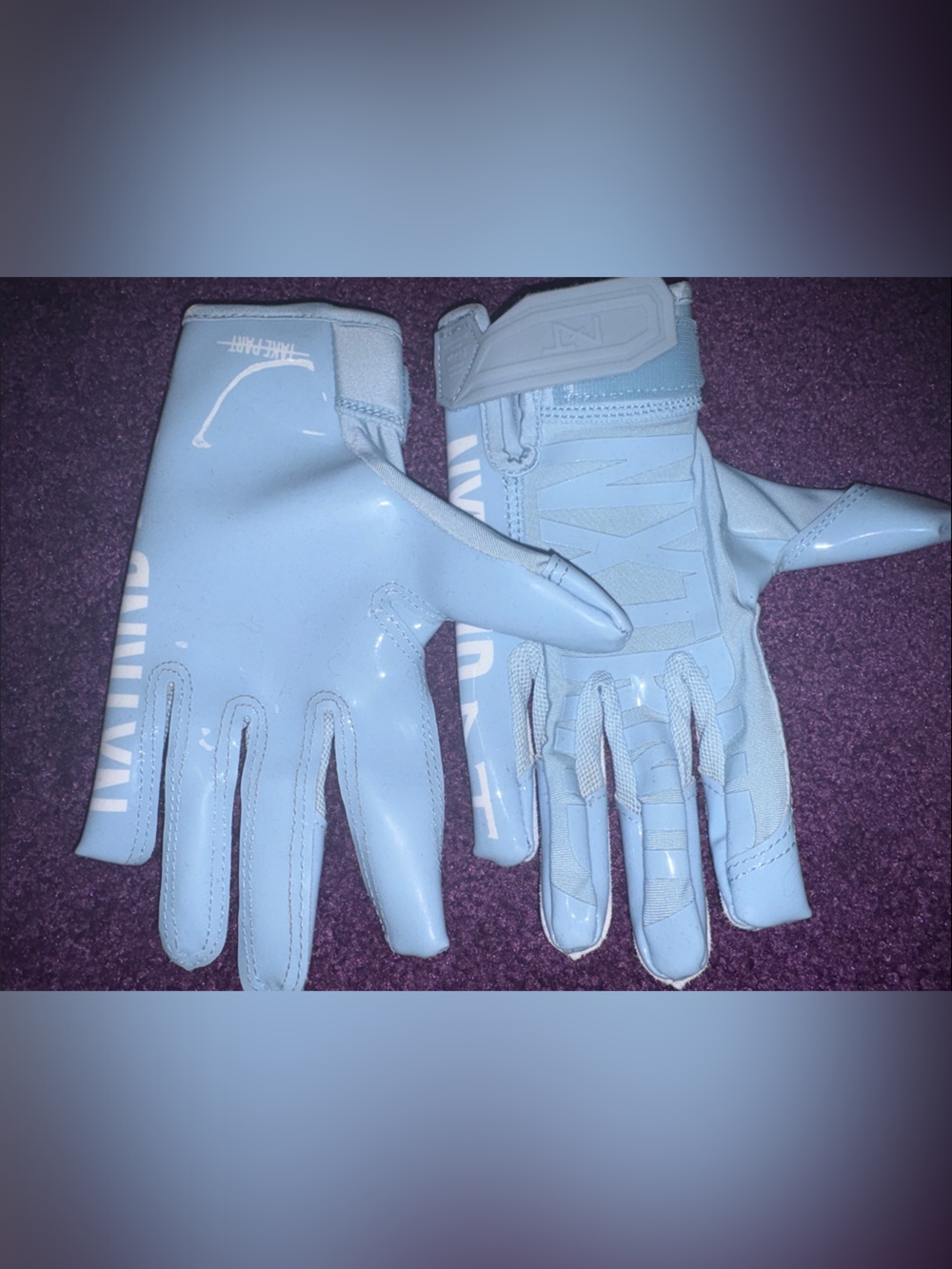 Nxtrnd Light Blue Pro Football Receiver Gloves